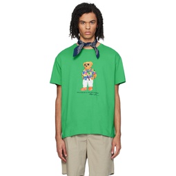 Green Beach Club Bear T Shirt 241213M192025