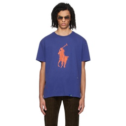 Blue Big Pony T Shirt 241213M192027