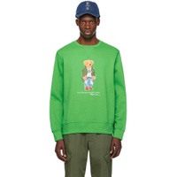 Green Polo Bear Sweatshirt 241213M204010