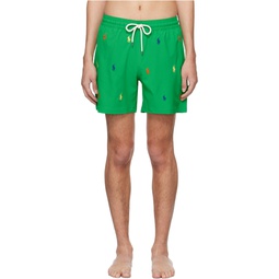 Green Traveler Swim Shorts 241213M208003