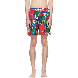 Multicolor Printed Swim Shorts 241213M208006