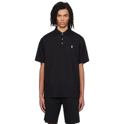 Black Embroidered Polo 241213M212030