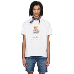 White Beach Club Bear T Shirt 241213M213008