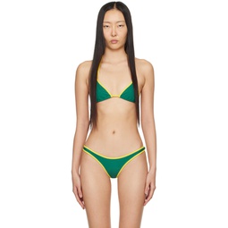Green   Yellow Jo Bikini Top 241224F105002