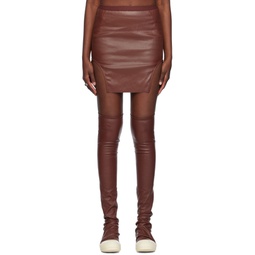 Brown Diana Denim Miniskirt 241232F090000