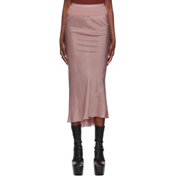 Pink Calf Midi Skirt 241232F092008