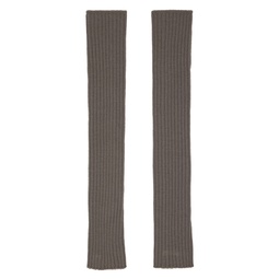 Gray Rasato Knit Arm Warmers 241232M135003