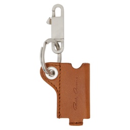 Orange   Silver Mini Lighter Holder Keychain 241232M148003
