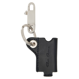 Black   Silver Mini Lighter Holder Keychain 241232M148004