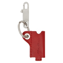 Red   Silver Mini Lighter Holder Keychain 241232M148005