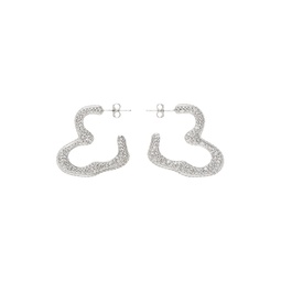 Silver Super Heart Hoop Earrings 241236F022010
