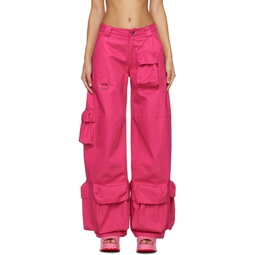 SSENSE Exclusive Pink Lawn Trousers 241236F069002