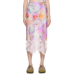 Multicolor Hiss Midi Skirt 241236F092000