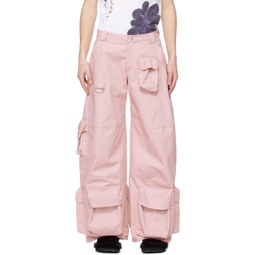 SSENSE Exclusive Pink Garden Cargo Pants 241236M188001