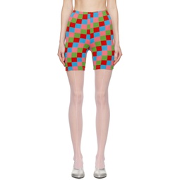 Multicolor Intarsia Shorts 241245F088001
