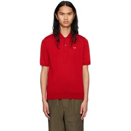 Red Patch Polo 241246M212002