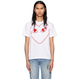 White Heart T Shirt 241246M213016