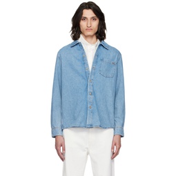 Blue Vittorio Denim Shirt 241252M192040