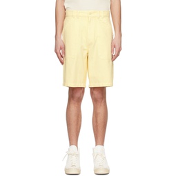 Yellow Parker Denim Shorts 241252M193007