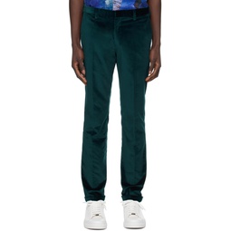 Green Creased Trousers 241260M191007