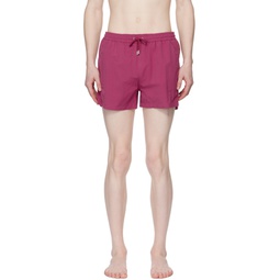 Purple Artist Stripe Swim Shorts 241260M208001