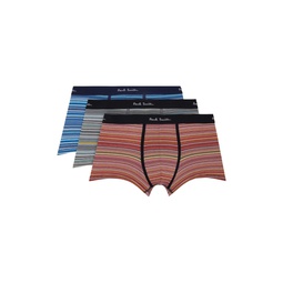 Three Pack Multicolor Signature Stripe Boxers 241260M216013