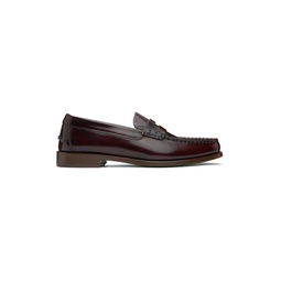 Burgundy Lido Leather Loafers 241260M231001