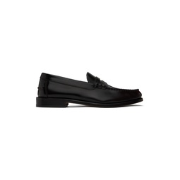 Black Lido Leather Loafers 241260M231003