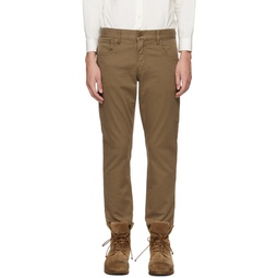 Taupe Five Pocket Trousers 241261M186003