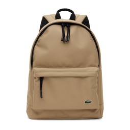 Beige Computer Compartment Backpack 241268M166003