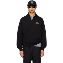Black Quarter Zip Sweater 241268M202015