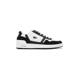 White   Black T Clip Leather Sneakers 241268M237000