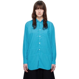 Blue Paneled Shirt 241270F109000