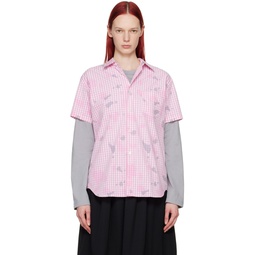 Pink Gingham Shirt 241270F109024