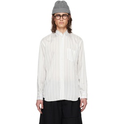 White Striped Shirt 241270M192011
