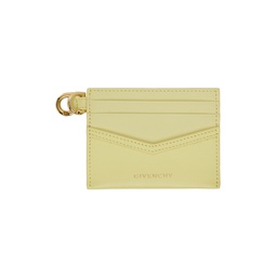 Yellow Voyou Leather Card Holder 241278F037003