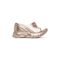 Gold Marshmallow Sandals 241278F125001