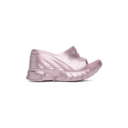 Pink Marshmallow Wedge Sandals 241278F125002