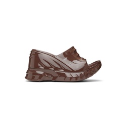 Brown Marshmallow Wedge Sandals 241278F125018