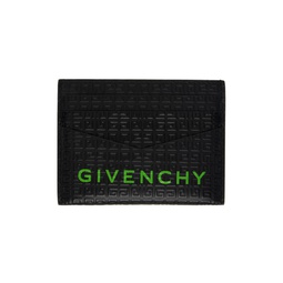Black 4G Micro Leather Card Holder 241278M163004