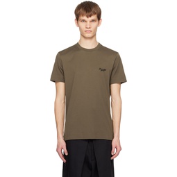 Khaki Slim Fit T Shirt 241278M213067