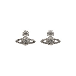Silver Grace Bas Relief Stud Earrings 241314M144038