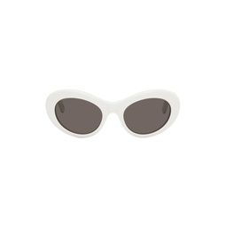 White Cat Eye Sunglasses 241342F005021