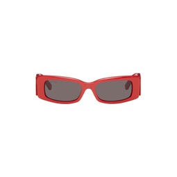 Red Everyday Rectangular Sunglasses 241342F005029