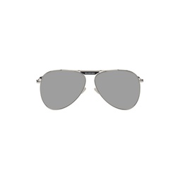 Silver Aviator Sunglasses 241342F005050