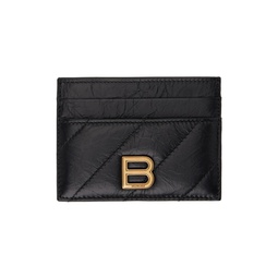 Black Crush Quilted Card Holder 241342F037001