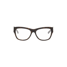 Tortoiseshell Square Glasses 241342M133014