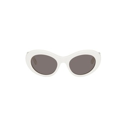 White Oval Sunglasses 241342M134086