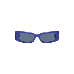 Blue Rectangular Sunglasses 241342M134091