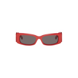 Red Rectangular Sunglasses 241342M134092